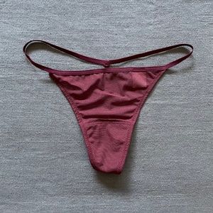 Gilly Hicks Sheer Burgundy G-String